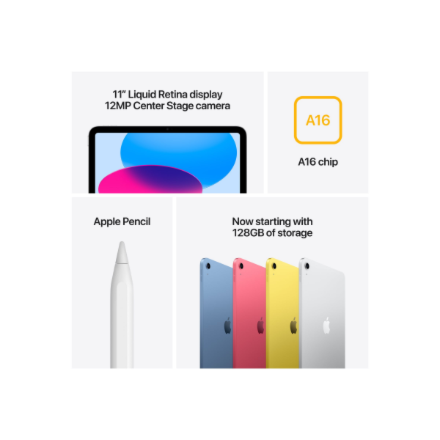 Planšetė Apple iPad 11" A16 Wi-Fi 128GB – rožinė
