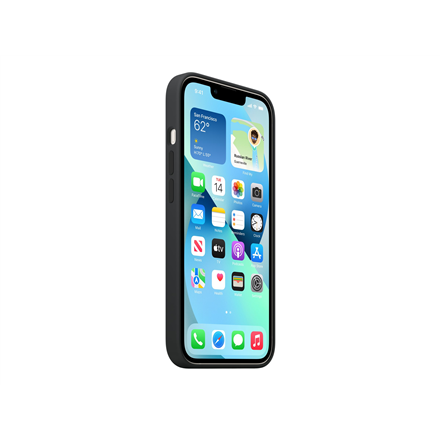 Apple iPhone 13 Silikoninis dėklas su MagSafe, Juodas (Midnight)