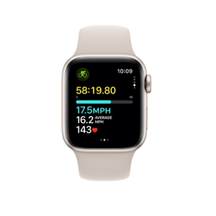 Išmanusis laikrodis Apple Watch SE GPS 40mm Starlight Aliuminio dėklas su Starlight Sport Band - S/M