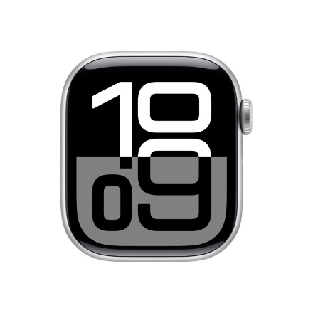 Išmanusis laikrodis Apple Watch Series 10 GPS + Cellular 42mm Sidabrinis aliuminio dėklas su Denim Sport Band - S/M