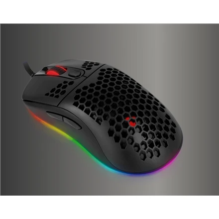 Itin lengva Žaidimų Pelė Arozzi Favo, su RGB pašvietimu, Pixart 3389 sensorius, Omron 20M switches, Juoda