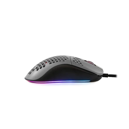 Itin lengva Žaidimų Pelė Arozzi Favo, su RGB pašvietimu, Pixart 3389 sensorius, Omron 20M switches, Pilka-juoda