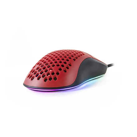 Arozzi Favo Ultra Light Pelė žaidimams, RGB LED light, Raudona/Juodas, Pelė žaidimams