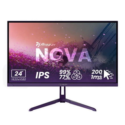 Monitorius Arozzi | Nova | 24 " | IPS | FHD | 16:9 | 200 Hz | 1 ms | 1920 x 1080 pikselių | 300 cd/m² | HDMI jungtys quantity 1 | Violetinė