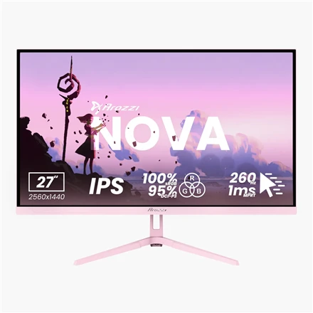 Monitorius Arozzi Nova | 27 " | IPS | QHD | 16:9 | 260 Hz | 1 ms | 2560 x 1440 pikselių | 350 cd/m² | HDMI jungtys quantity 2 | Rožinė
