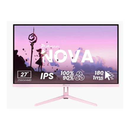 Monitorius Arozzi | Nova | 27 " | IPS | QHD | 16:9 | 180 Hz | 1 ms | 2560 x 1440 pikselių | 350 cd/m² | HDMI jungtys quantity 2 | Rožinė