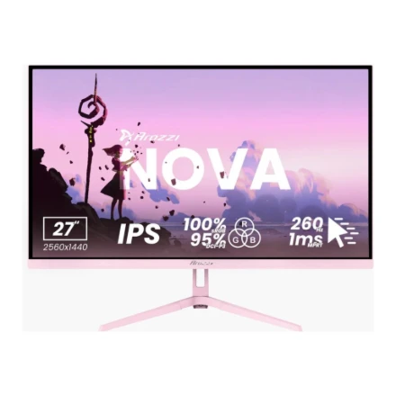 Monitorius Arozzi | Nova | 27 " | IPS | QHD | 16:9 | 260 Hz | 1 ms | 2560 x 1440 pikselių | 350 cd/m² | HDMI jungtys quantity 2 | Rožinė