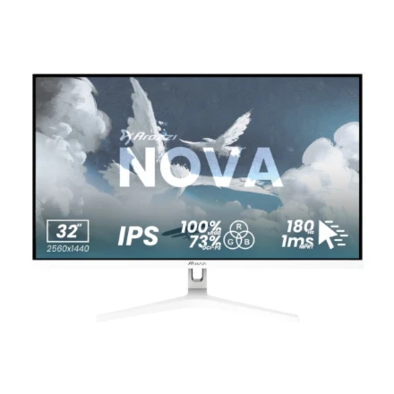 Monitorius Arozzi | Nova | 32 " | IPS | QHD | 16:9 | 180 Hz | 1 ms | 2560 x 1440 pikselių | 300 cd/m² | HDMI jungtys quantity 2 | Baltas