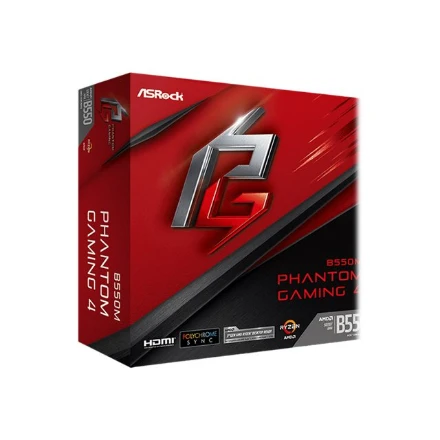 Pagrindinė plokštė ASROCK AMD B550 / SAM4 / MicroATX / 1xPCI-Express 3.0 1x / 1xPCI-Express 3.0 4x|2xM.2 / 1xPCI-Express 4.0 16x / Memory DDR4 / Atminties lizdai 4 / 1xHDMI / 1xDisplayPort / 2xAudio-In / 1xAudio-Out / 2xUSB 2.0 / 4xUSB 3.2 / 1xPS/2 / 1xRJ45