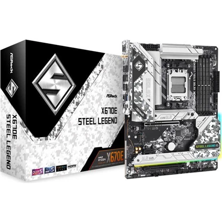 Pagrindinė plokštė ASROCK Intel B760 Express, LGA1700, Micro-ATX, Atmintis DDR5, Atminties lizdai 4, 1xPCI-Express 4.0 1x, 1xPCI-Express 5.0 16x, 4xM.2, 1xHDMI, 1xDisplayPort, 2xUSB, 2xUSB, 2x,3. 1xPS/2, 1xRJ45, 3xgarso prievadas, B760MSTEELLEGENDWIFI
