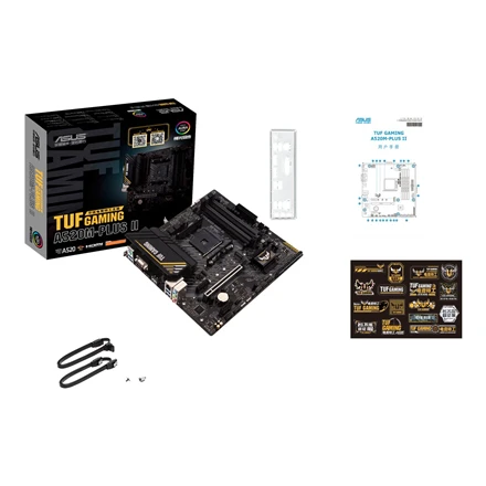 Pagrindinė plokštė Asus | TUF GAMING A520M-PLUS II | Procesorių šeima AMD | Procesoriaus lizdas AM4 | DDR4 DIMM | Atminties lizdai 4 | Palaikomos standžiojo disko sąsajos SATA, M.2 | SATA jungčių skaičius 4 | Lustų rinkinys AMD A520 | Mikro ATX