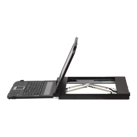 Aten | 1U Ultra Short Gylis Dual Rail plačiaekranis LCD pultas (USB/HDMI/DVI/VGA)