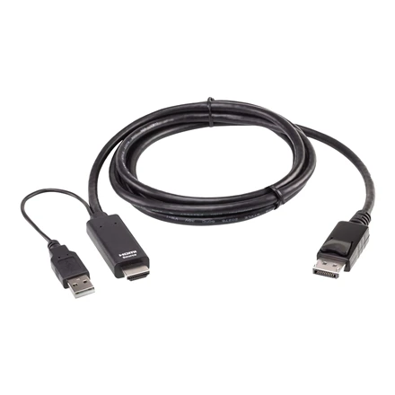 Aten 2L-7D02HDP True 4K 1.8M HDMI į DisplayPort kabelis | Aten | Tikras 4K 1.8M HDMI į DisplayPort kabelis | 2L-7D02HDP