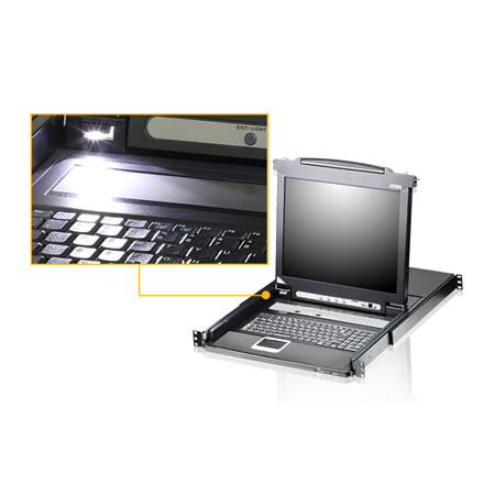 ATEN CL5708N-ATA-AG ATEN KVM 8 prievadų LCD 19 + baidarių lenta + jutiklinė plokštė USB-PS/2