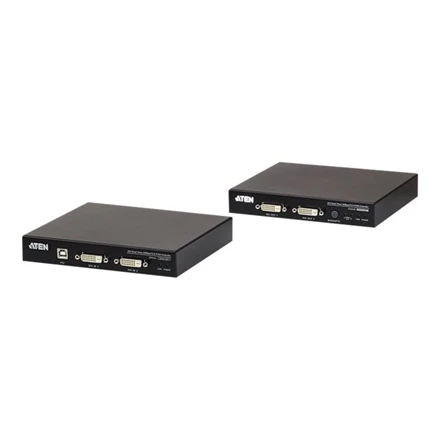 Aten | USB DVI dvigubo vaizdo HDBaseT 2.0 KVM ilgintuvas | CE624 | 1920 x 1200 100 m atstumu