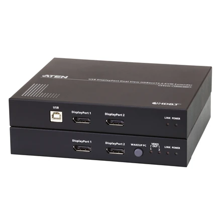 Aten CE924 USB DisplayPort Dual View HDBaseT 2.0 KVM plėstuvas, 4K@100m vienam vaizdui | Aten | USB DisplayPort Dual View HDBaseT 2.0 KVM plėstuvas, 4K@100m vienam vaizdui | CE924-AT-G