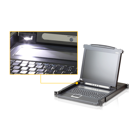 ATEN CL1000N-ATA-AG ATEN CL1000N KVM Console LCD 19 + klaviatūra + jutiklinė dalis 19 1U