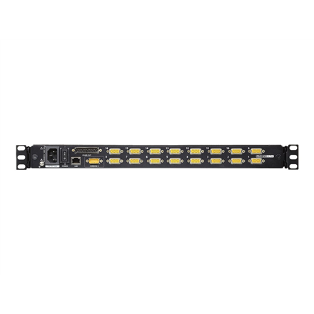 Aten | 16 prievadų PS/2-USB VGA 17 colių LCD KVM per IP komutatorius su grandinės jungtimi ir USB periferinių įrenginių palaikymu | CL5716IM