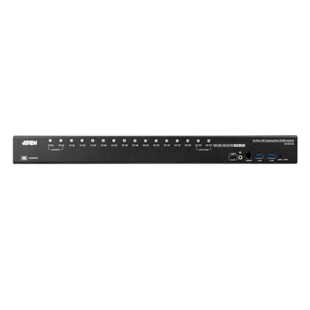 „Aten CS19216“ 16 prievadų USB 3.0 „DisplayPort KVMP“ komutatorius | „Aten“ | 16 prievadų USB 3.0 „DisplayPort KVMP“ komutatorius | CS19216