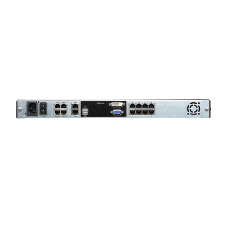 Aten | KL1108VNA-AG 8 prievadų Cat 5 dviejų bėgelių KVM per IP komutatorius su virtualia medija | 19" LCD