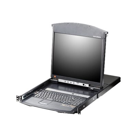 ATEN KL1508AIN-AXA-AG ALTUSEN KVM 8 prievadų didelio tankio dviejų bėgių LCD19 + klaviatūra + dėklas, 191U