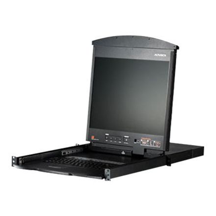 Aten | 8 prievadų Cat 5 dviejų bėgelių 17" LCD KVM komutatorius su Daisy Chain prievadu | KL1508AM-AXA-AG | 1 x USB A tipo lizdas