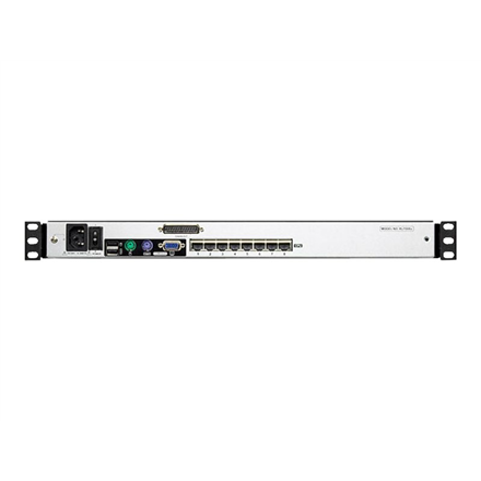 Aten | 8 prievadų Cat 5 dviejų bėgelių 19" LCD KVM komutatorius su Daisy Chain prievadu | KL1508AN-AXA-AG | 1 x USB A tipo lizdas