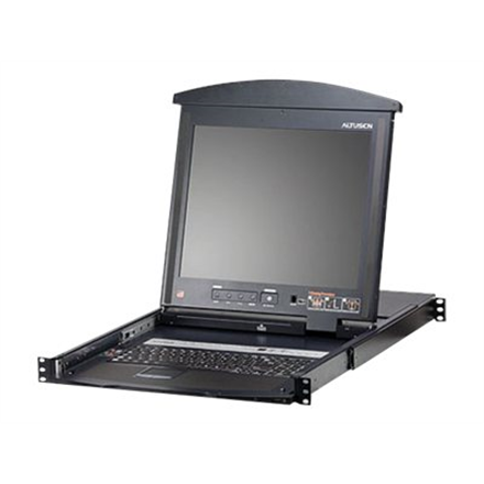 Aten | 8 prievadų Cat 5 dviejų bėgelių 19" LCD KVM komutatorius su Daisy Chain prievadu | KL1508AN-AXA-AG | 1 x USB A tipo lizdas