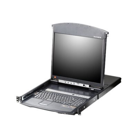 ATEN KL1516AIN-AXA-AG ALTUSEN KVM 16 prievadų didelio tankio dviejų bėgių LCD19 + klaviatūra + dėklas, 191U