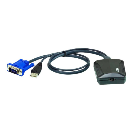 Aten | Nešiojamas kompiuteris USB KVM Console Crash Cart Adapteris IT Kit | CV211CP1 | 1 x USB Mini Type B Female, 1 x USB Type A Male, 1 x VGA Male (Mėlyna)