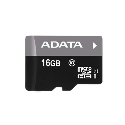 Atminties kortelė ADATA | Premier UHS-I | 16 GB | Micro SDHC | Flash atminties klasė 10 | SD adapter