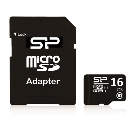 Atminties kortelė Silicon Power | 16 GB | Micro SDHC | Flash atminties klasė 10 | SD adapter