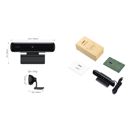 Internetinė kamera Aukey PCW1, Full HD Juoda