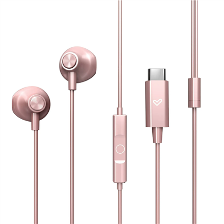 Ausinės Energy Sistem su laidu Earphones | EasyPods Type C | Su mikrofonu | USB-C | Rose Auksinė