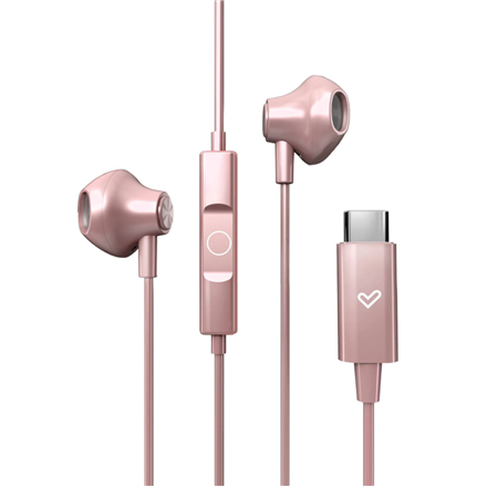 Ausinės Energy Sistem su laidu Earphones | EasyPods Type C | Su mikrofonu | USB-C | Rose Auksinė