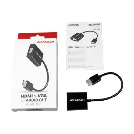 AXAGON RVH-VGAN, HDMI -> VGA mažinimas / adapteriai, FullHD, garso išvestis