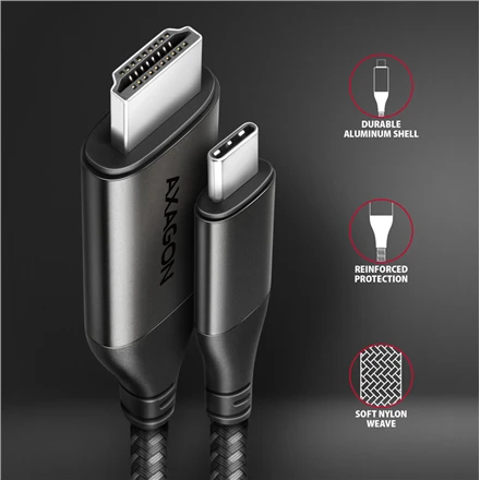 AXAGON | Aktyvus keitiklis | USB-C į HDMI | 1,8 m
