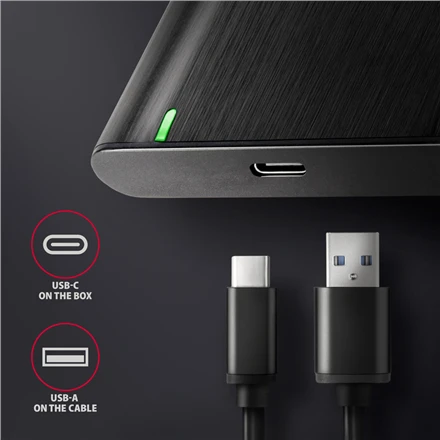 Kietasis diskas AXAGON EE25-A6C USB-C 3.2 – SATA 6G 2,5" išorinė dėžutė