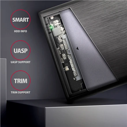 Kietasis diskas AXAGON EE25-A6C USB-C 3.2 – SATA 6G 2,5" išorinė dėžutė