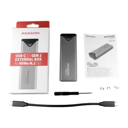Dėklas SSD diskui Axagon USB-C 3.2 M.2 NVMe