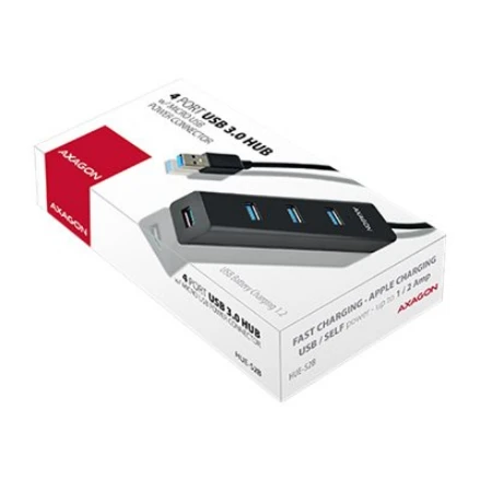 AXAGON HUE-S2B 4x USB3.0 įkrovimo šakotuvas, MicroUSB įkrovimo jungtis