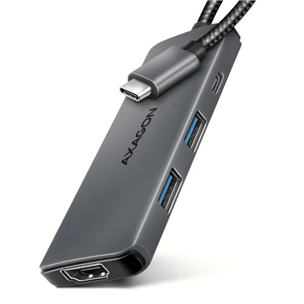 AXAGON HMC-5H USB-C 3.2 Gen 1 šakotuvas, 3x USB-A, 4K HDMI, PD 100W, 100 cm USB-C laidas