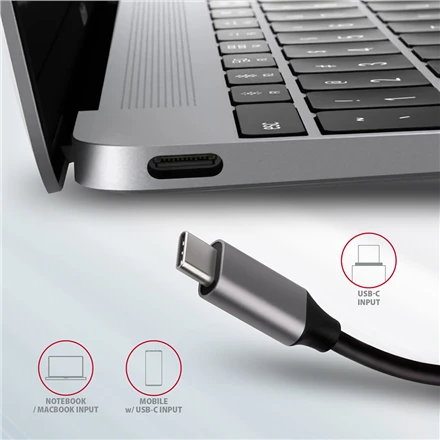 Axagon HMC-6M2 SUPERSPEED USB-C COMBO 6IN1 HUBMultiport USB 3.2 Gen 1 šakotuvas. SATA M.2, HDMI, Gigabit LAN ir maitinimo tiekimas. USB-C laidas 18 cm.
