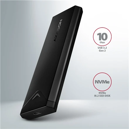 AXAGON išorinė USB-C 10Gbps metalinė dėžutė M.2 NVMe SSD diskams | EEM2-UB2