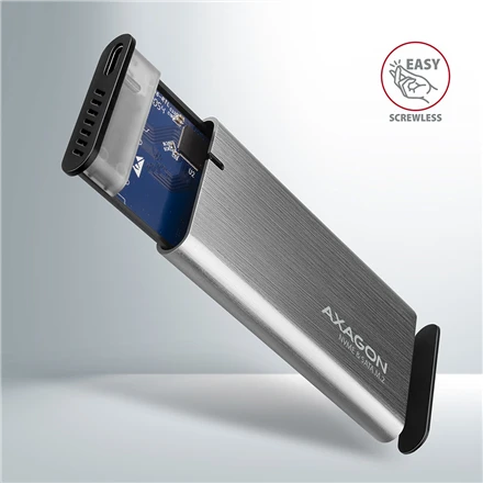 AXAGON išorinė USB-C 3.2 Gen 2 metalinė dėžutė M.2 NVMe ir SATA SSD diskams | EEM2-SG2