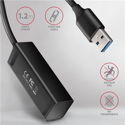 AXAGON Miniatiūrinis metalinis keturių prievadų USB 3.2 Gen 1 šakotuvas | HUE-M1AL