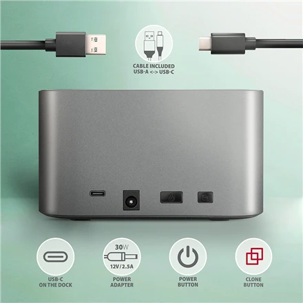 AXAGON | SuperSpeed USB DUAL 2,5"/3,5" HDD/SSD DUAL dokas | ADSA-DC