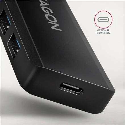 AXAGON Travel keturių prievadų USB-C 5Gbps šakotuvas | HUE-C1C