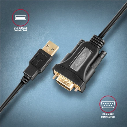 Axagon ADS-1PQN USB > SERIAL ADVANCED ACTIVE ADAPTER