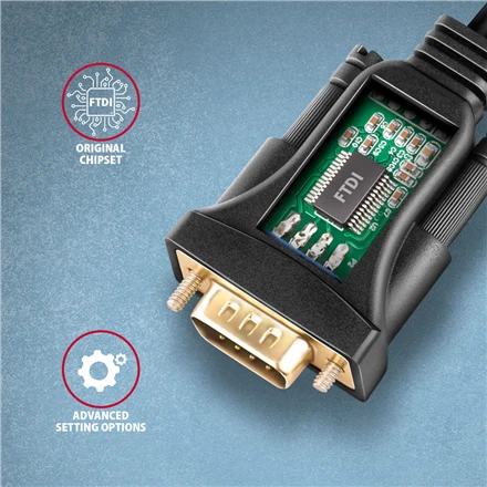Axagon ADS-1PQN USB > SERIAL ADVANCED ACTIVE ADAPTER